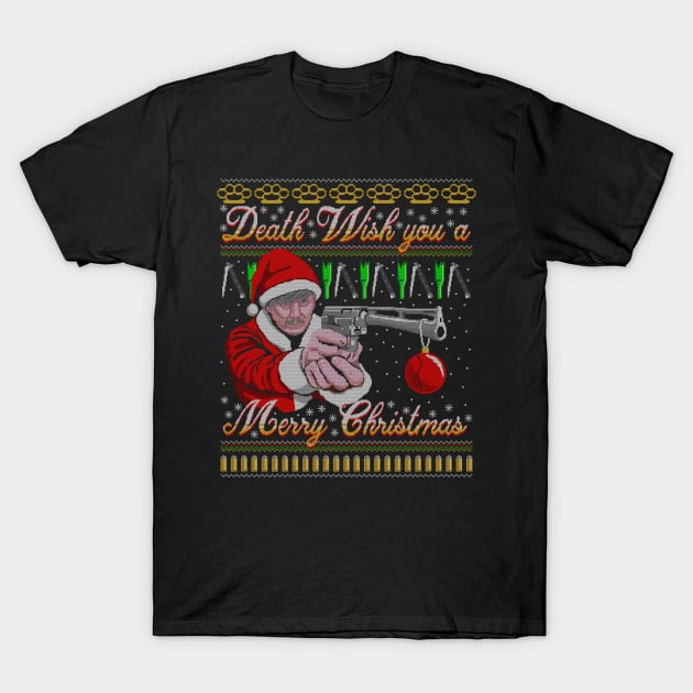 Death Wish You A Merry Christmas T-Shirt by wolfkrusemark